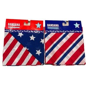 2~American flag Design Bandana 100% Cotton